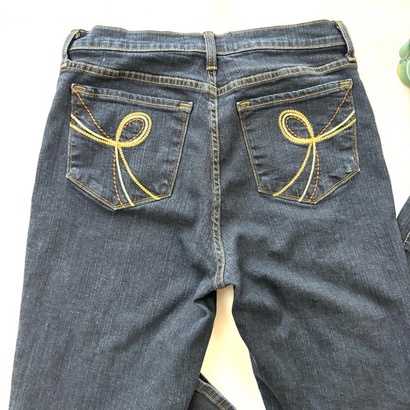 NYDJ Mariyln Dark Wash Lift Tuck Stretch Slimming Straight Jeans Size 10 - Picture 8 of 16